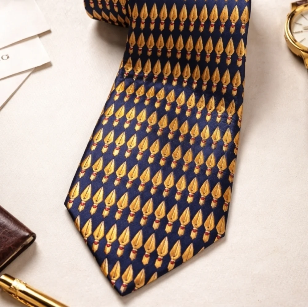 Gucci Silk Tie Mens Made in Italy Multicolor